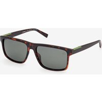 Photos - Sunglasses Timberland TB00008 dark honey polarized green lenses