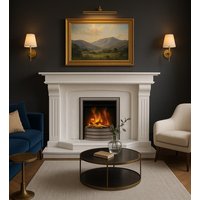Axon Fireplaces Aspen Polar White Marble Fireplace