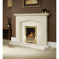 Fireside Bellina Limestone Fireplace
