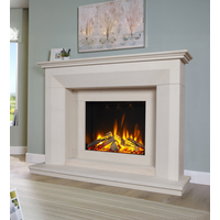 Celsi DLX Angelo 600 Limestone Electric Fireplace Suite