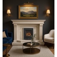 Axon Madrid Limestone Fireplace