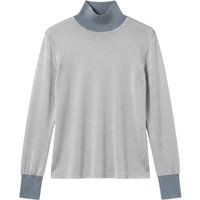 Purotatto Maglia Donna Collo Alto Grigio Perla