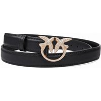Pinko Winged Logo Buckle Belt — Black