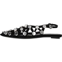 The Attico Dancer Grid Flat — Black