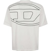 DIESEL Maglieria T-Shirt Bianca con Logo Ricamato