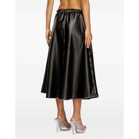 Diesel Gonna Donna in Pelle Nera con Coulisse