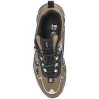 Balmain Cosmic Dust Sneakers Uomo Kaki in Pelle e Materiali Tecnici