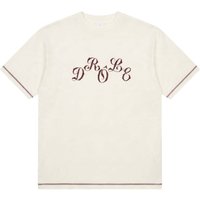 DROLE DE MONSIEUR Maglieria T-shirt Bianca con Dettagli Ricamati