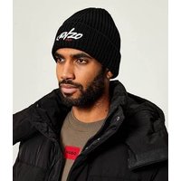 Kenzo FF68BU230KWB-99 Nylon Ribbed Beanie — Black