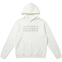 MM6 Maison Margiela Felpa Bianca con Stampa Grafica