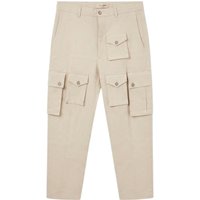 YES LONDON Pantaloni Beige con Tasche Multiple