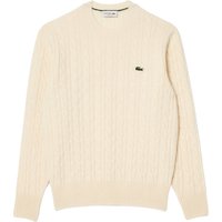 Lacoste Cable-Knit Wool Sweater — Beige