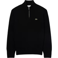 Zipped High Neck Wool Sweater