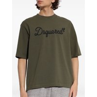 dsquared2 t-shirt verde uomo ricamo logo