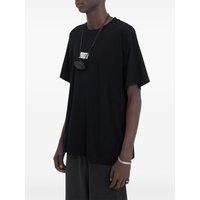 mm6 maison margiela t-shirt nero uomo stampa logo
