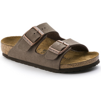 Birkenstock Arizona Kids Birko-Flor Birkibuc Narrow Fit Brown 552893 Women,Kids - Sandals Birkenstock - Brown - 0552893-32 - Size: 32