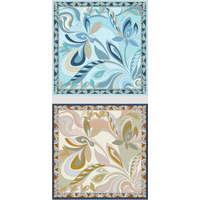 foulard reversibile donna azzurro-beige