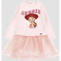 abito con stampa jessie bambina rosa antico
