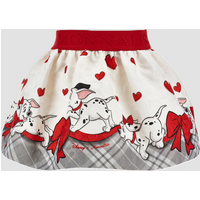 gonna carica 101 bambina panna-rubino