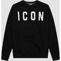 maglia girocollo con logo uomo nero