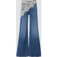 jeans with lace blue denim