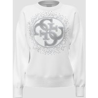 felpa con logo donna bianco