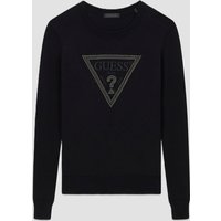 maglia con logo donna nero