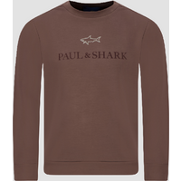 Crew neck sweatshirt with logo man turtleneck