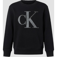 maglione con logo da bambino nero