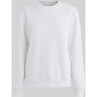 felpa paricollo manica lunga con logo embossed
