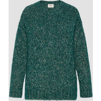 pullover in lana donna verde