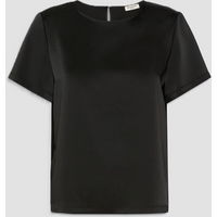 blusa in raso donna nero