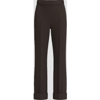 pantalone in gabardina da donna testa di moro