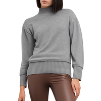 Goa Goa maglione dolcevita 100% lana modello Chile colore grigio vestibilita oversize