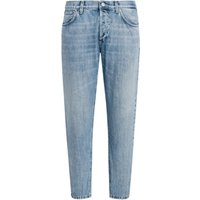 pantaloni uomo dondup - jeans 5 tasche carrot brighton in denim - blu