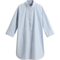 vestiti casual donna woolrich - striped poplin serafino dress stripe blu whiff - blu