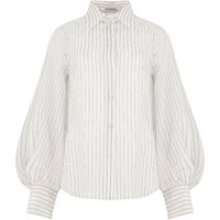 bluse e camicie donna d.exterior - mussola righe camicia man arr. - bianco