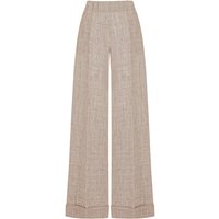 pantaloni donna d.exterior - puro lino pant palazzo - beige