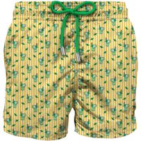pantaloncini e calzoncini uomo mc2 saint barth - lighting mico stretch mojito stripes 91 - giallo