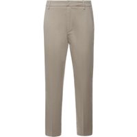 pantaloni donna dondup - pantalone loose nima zip in gabardina - beige