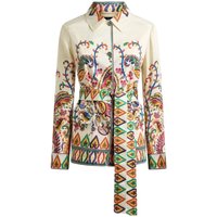 giacche donna etro - women's safari jacket with belt - multicolore