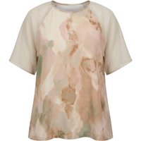 canotte e top donna maria bellentani - top m/c con maniche in contrasto - beige