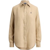 bluse e camicie donna ralph lauren - classic long sleeve button front shirt - beige