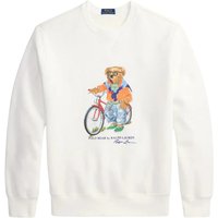 felpe senza cappuccio uomo ralph lauren - polo bear fleece sweatshirt - bianco