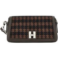 borse a spalla donna hogan - tracolla patta mini tessuto - marrone