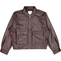 Men's Leather Jacket Edwin Dogma Brown Burgundy
