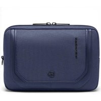 Piquadro Pochette S143 Donna Blu in Pelle e Tessuto con Tracolla Removibile