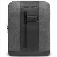 Piquadro Borsello BR2 Uomo Verde in Tessuto Riciclato e Pelle con Porta iPad