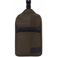 Monospalla PIQUADRO W129 pelle e tessuto Verde - CA5751W129-VE