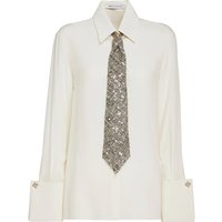 Silk viscose shirt with Chanel tie Simona Corsellini